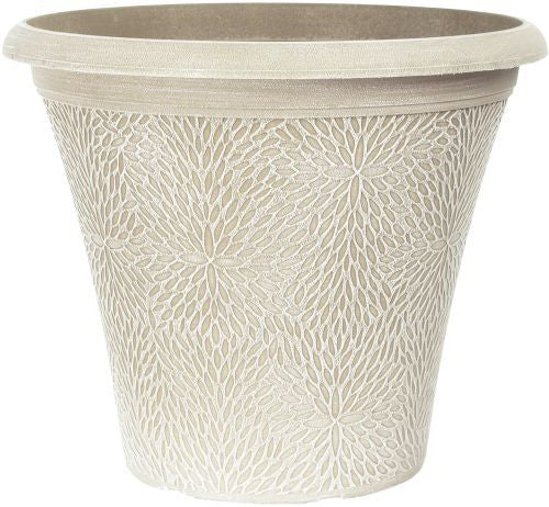 April Planter Round 14.5" - Powdered Beige Grey