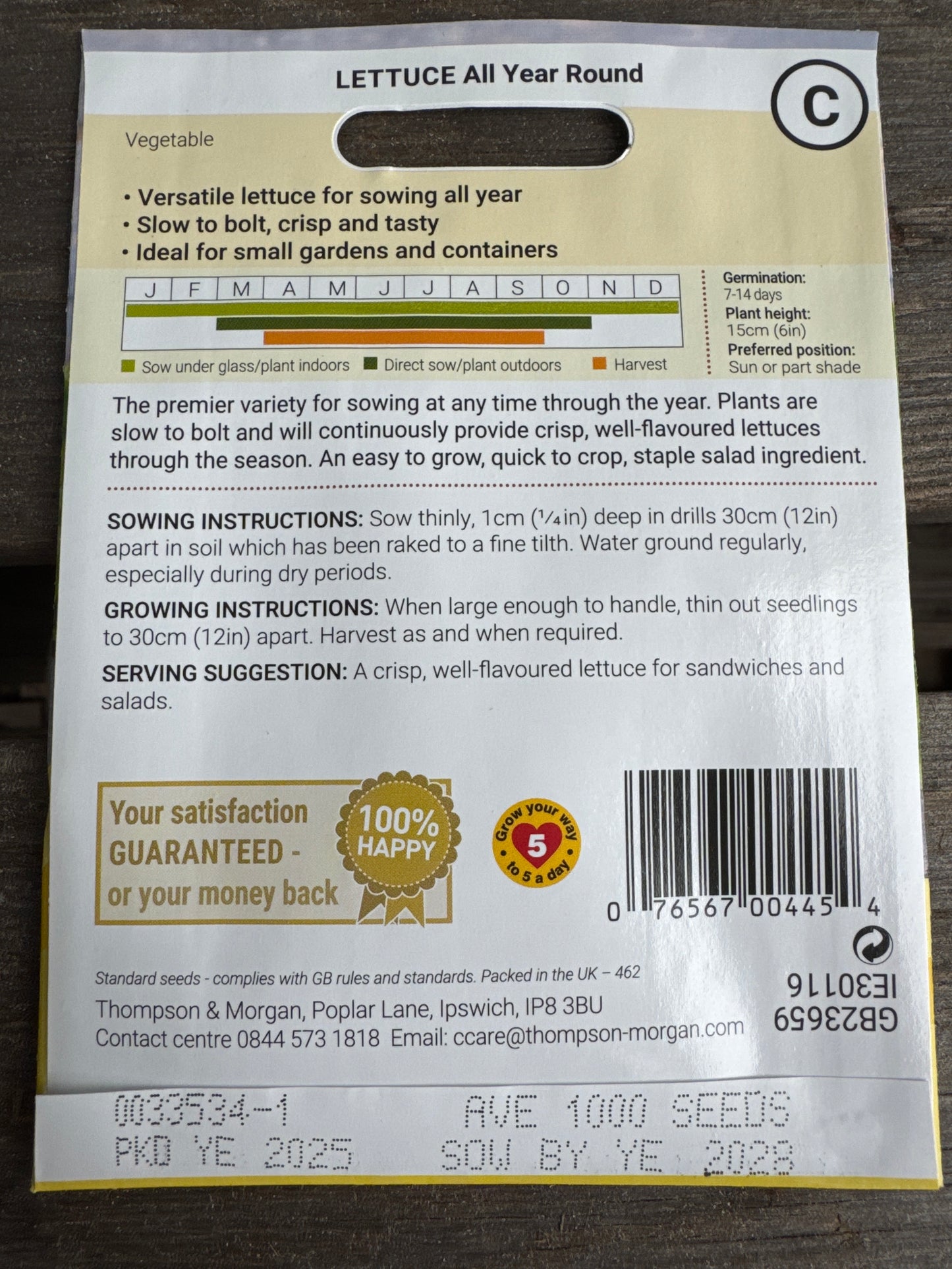 SEEDS - Lettuce All Year Round