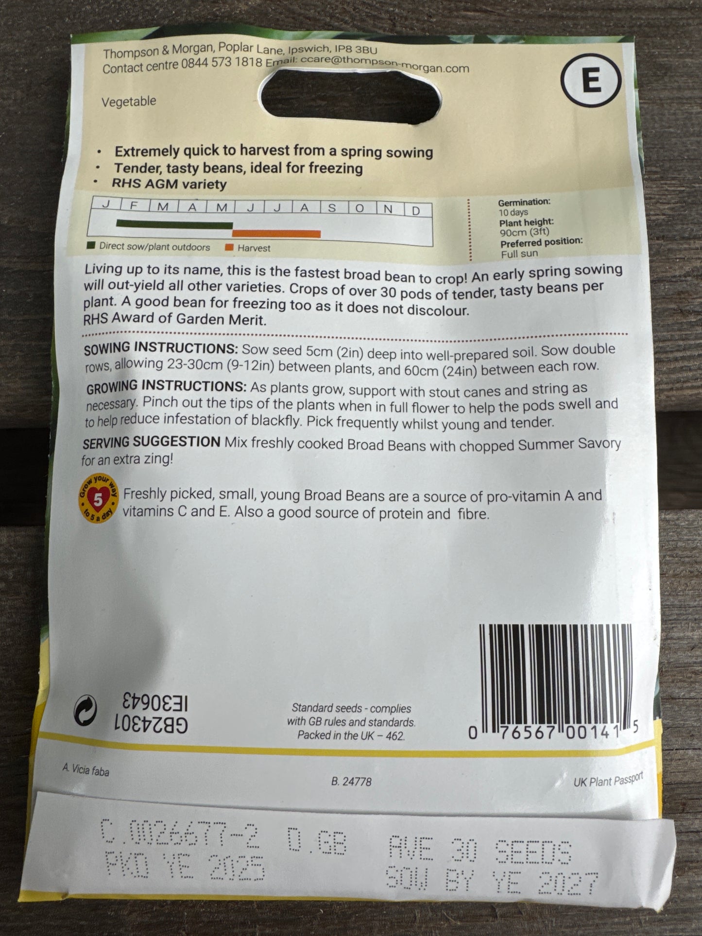 SEEDS - Broad Bean Express