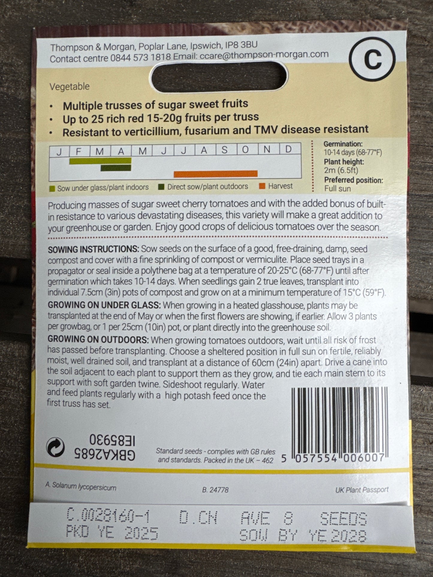 SEEDS - Tomato Sweet Success F1