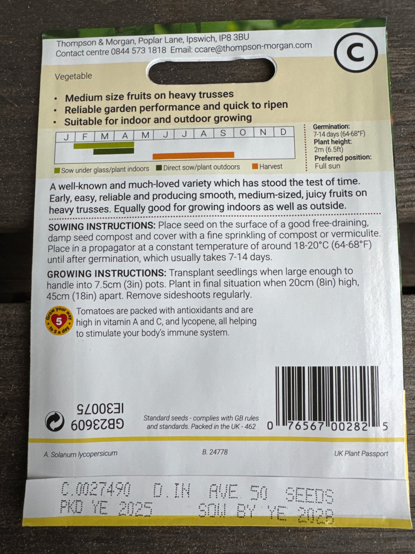 SEEDS - Tomato Moneymaker