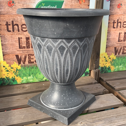 Tampa Urn 13" Black/Grey