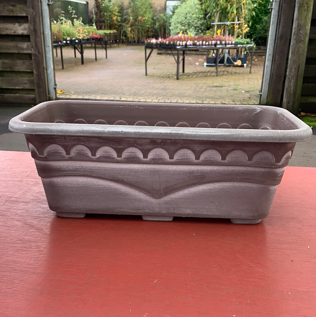 Window Box - 16" - Chocolate with White