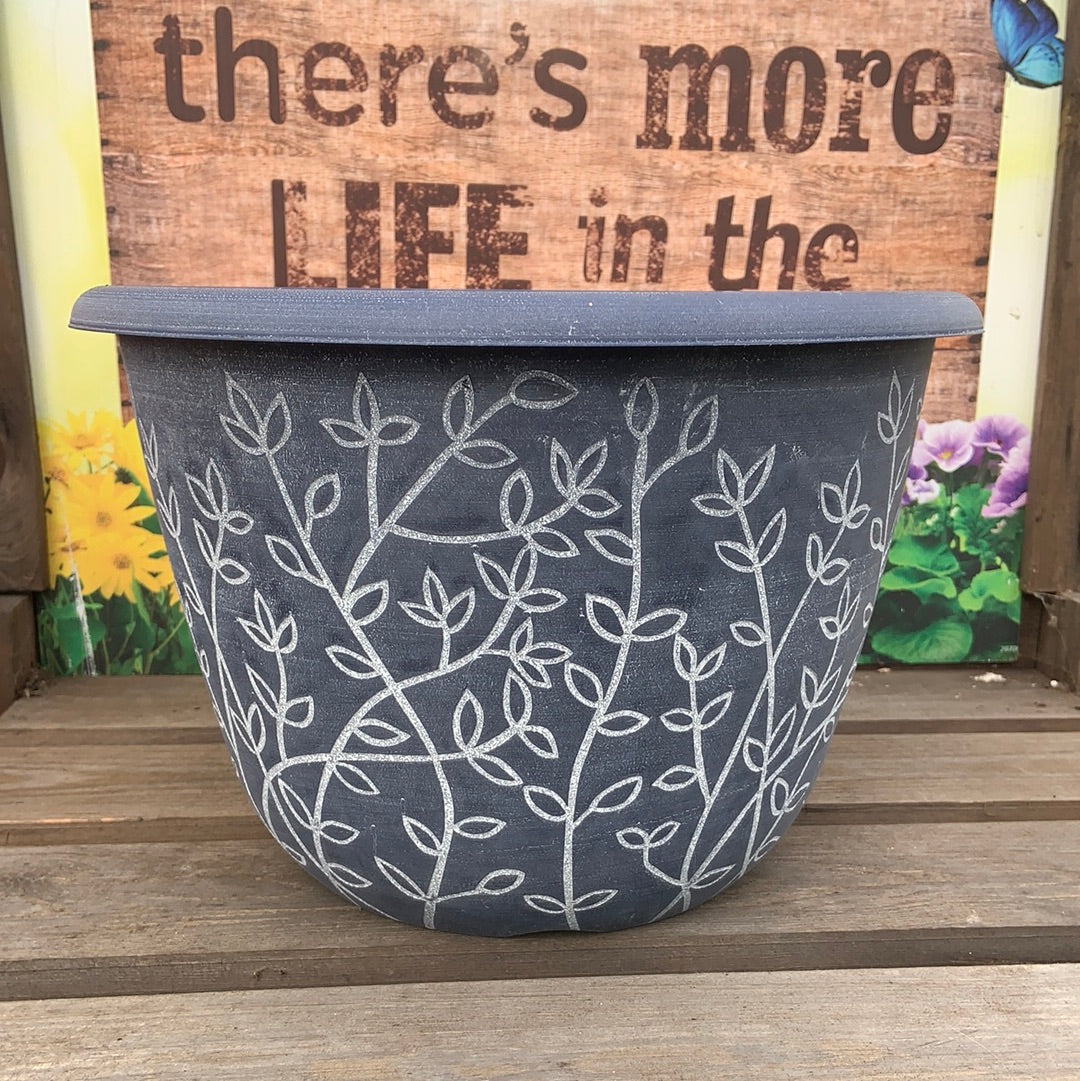 Serenity Planter - 12" - Blue /White