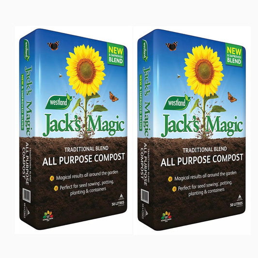 DEAL Jack's Magic All Purpose Compost (Peat Reduced) - 50L - 2 for £16 (usually £8.99 each)