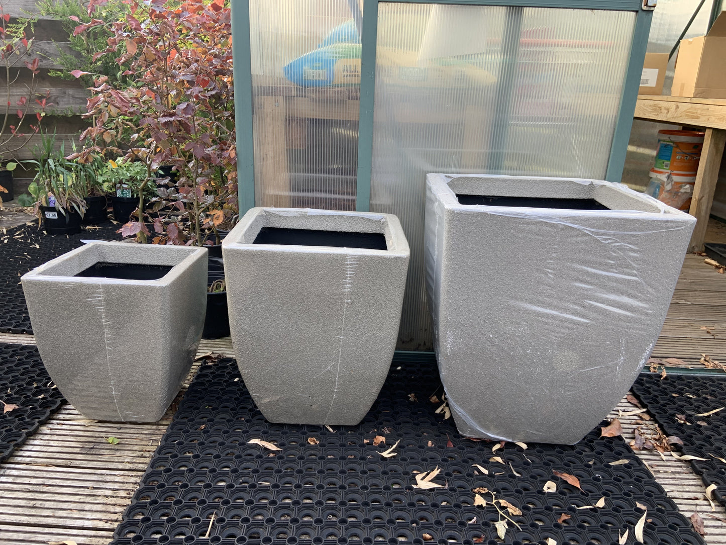 Soho Square Planter - 28cm - Limestone