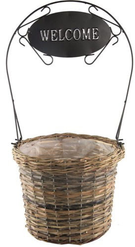 Welcome Planter Basket Small