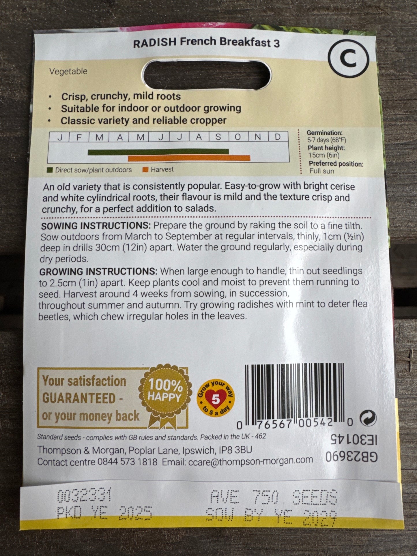 SEEDS - Radish French Breakfast 3