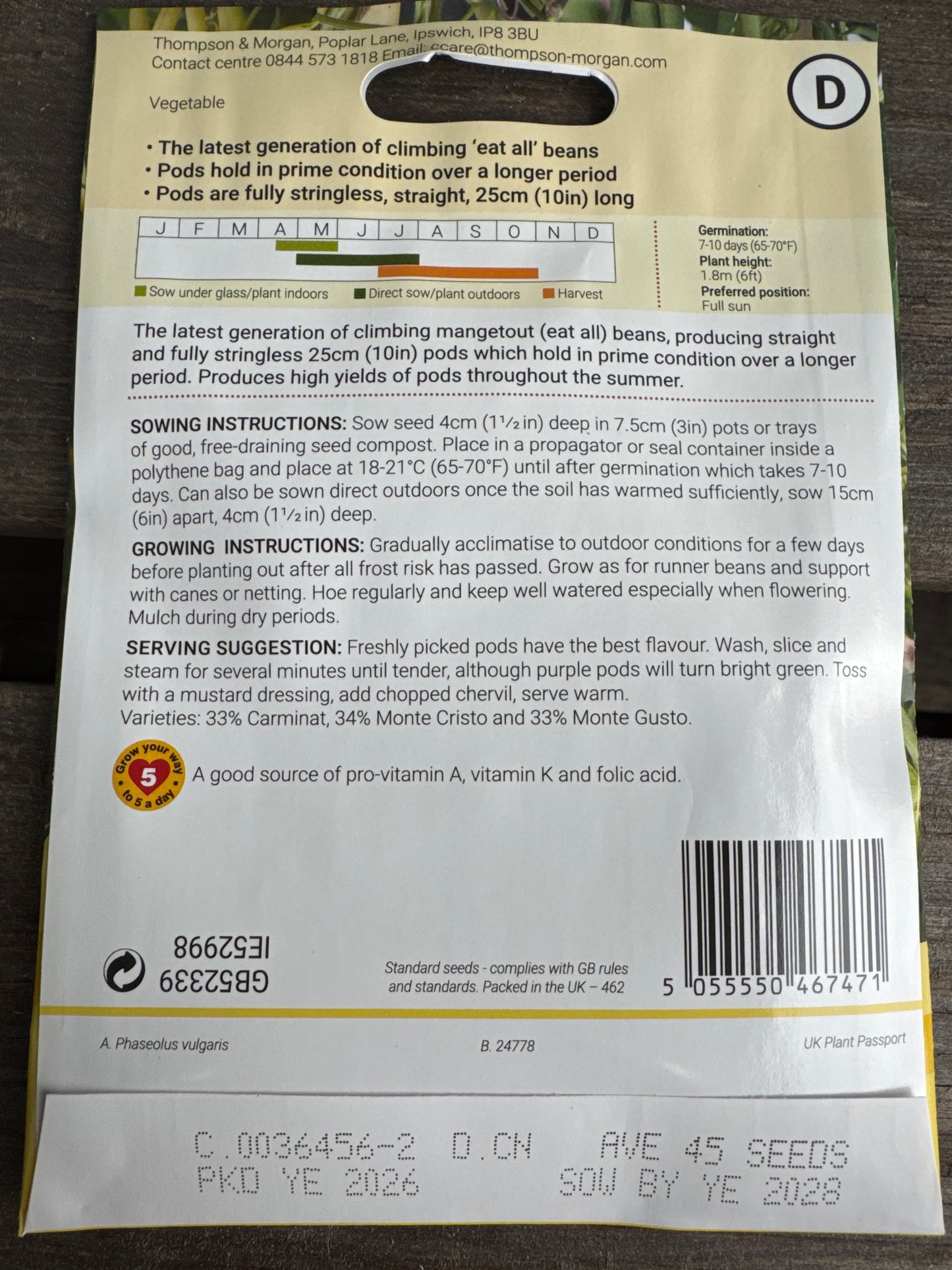 SEEDS - Climbing Bean Mixed