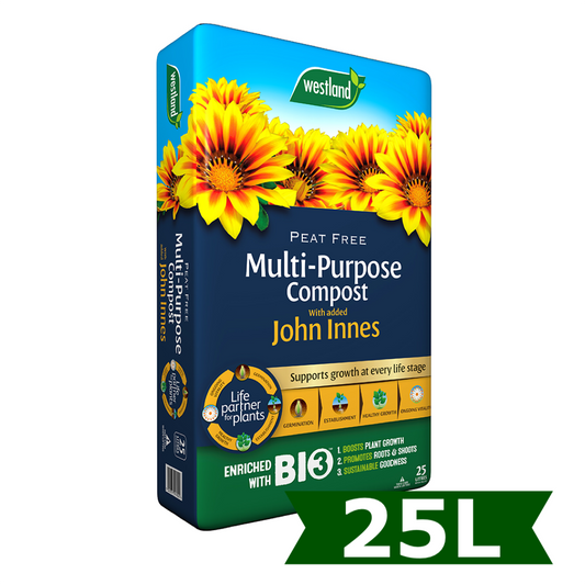 Multi-Purpose Compost with John Innes SMALL BAG peat free- 25L (24p/L)